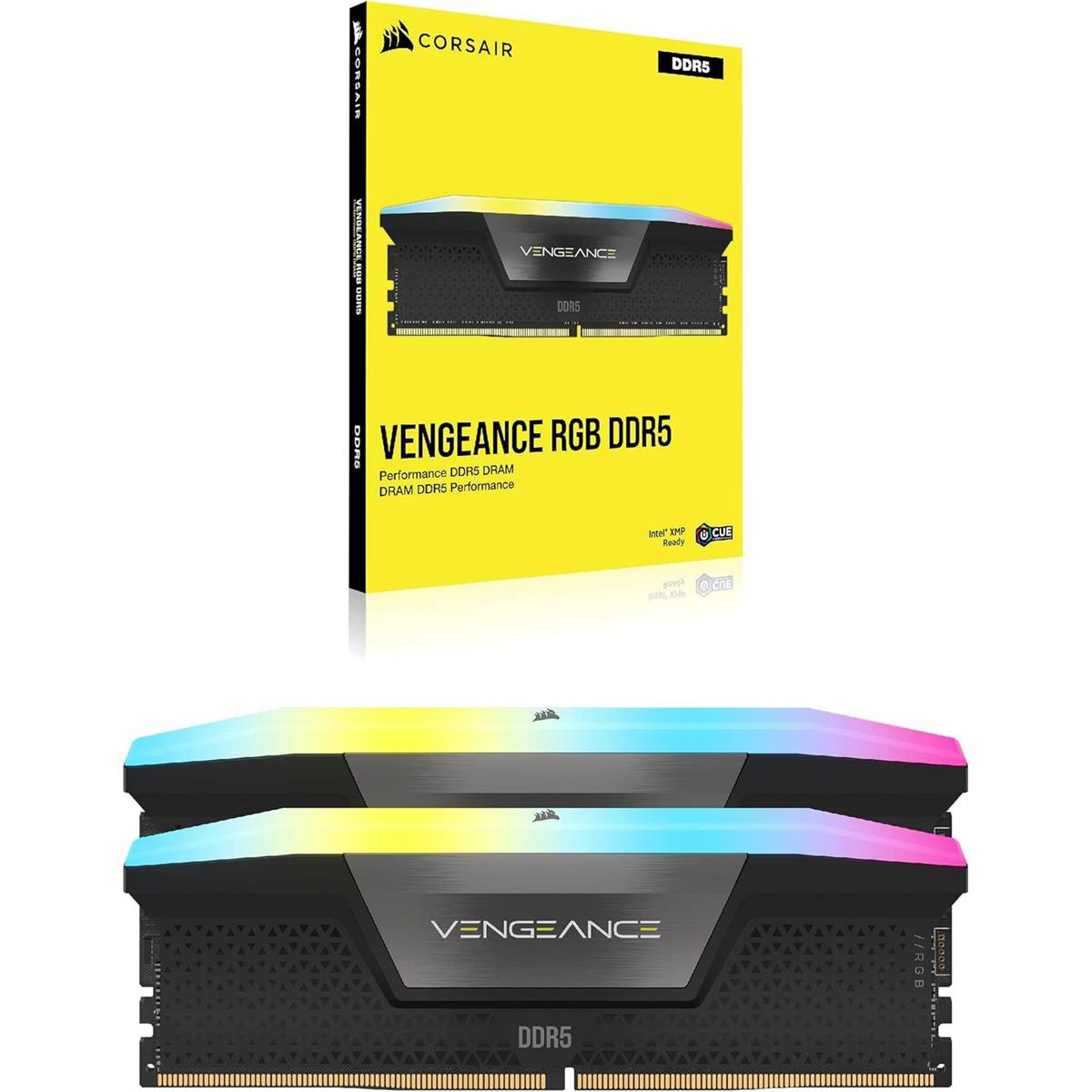 Corsair Ram Desktop Vengeance 96GB 48x2 5600mhz RGB DDR5 CL40 Black Corsair Ram Desktop Vengeance 96GB 48x2 5600mhz RGB DDR5 CL40 Black
